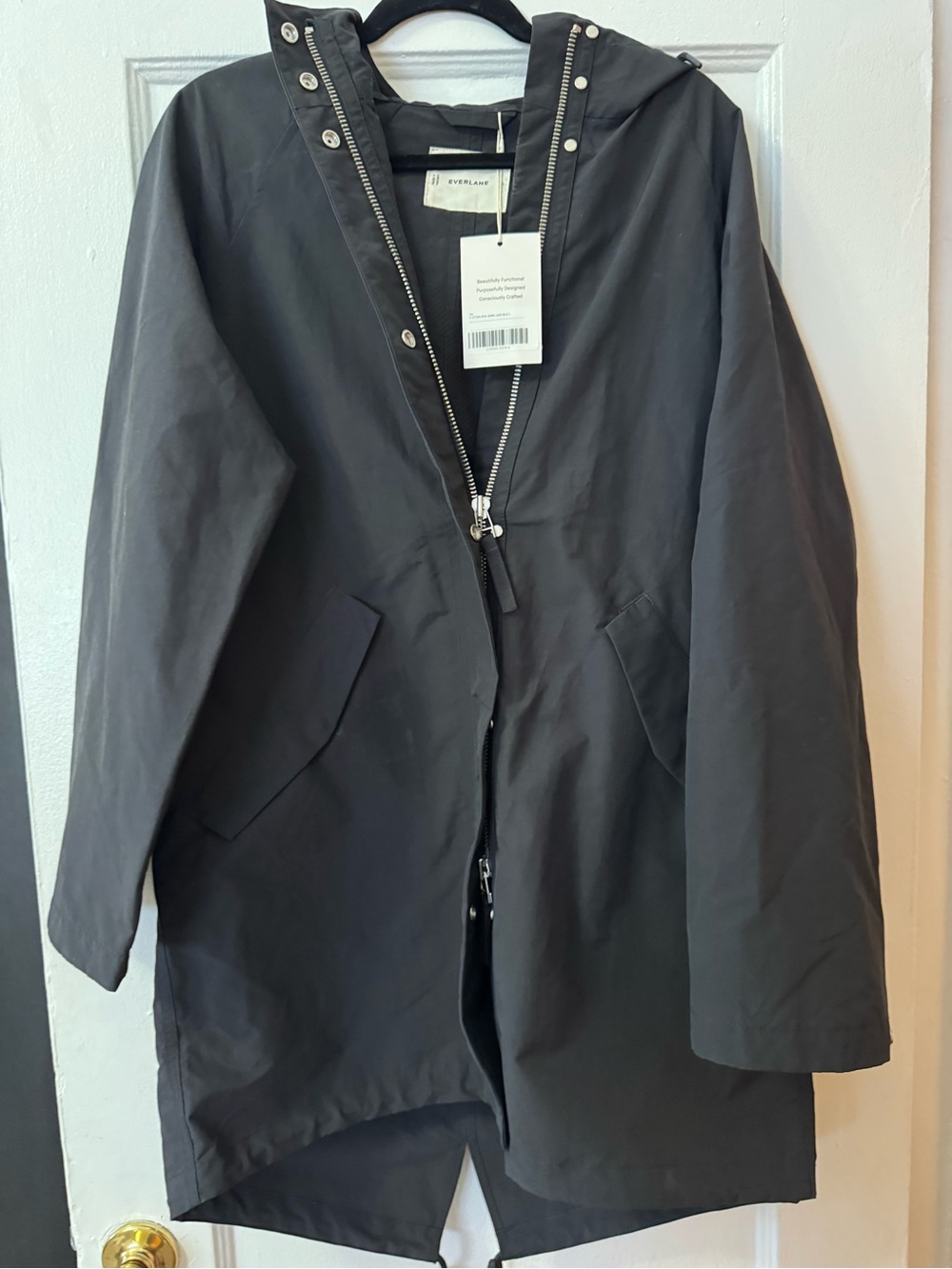 Everlane Anorak Size L Large NWT Black - Picture 2 of 4